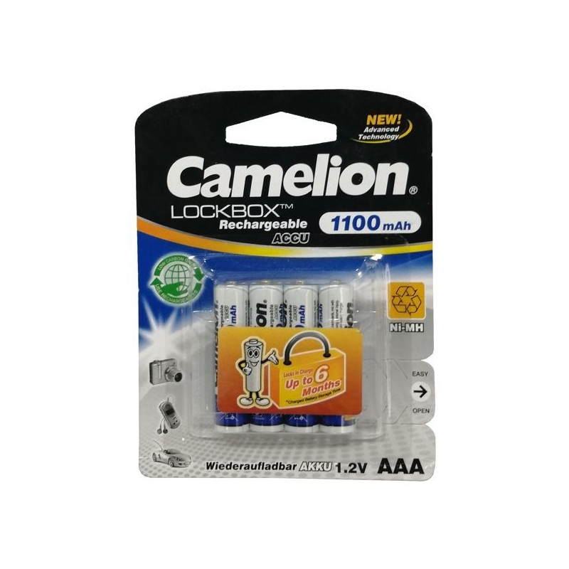 CAMELION NH-AAA1100LBP4 (MEC) AAA Battery Ni-MH 1.1AH - Price Per 4/Pcs