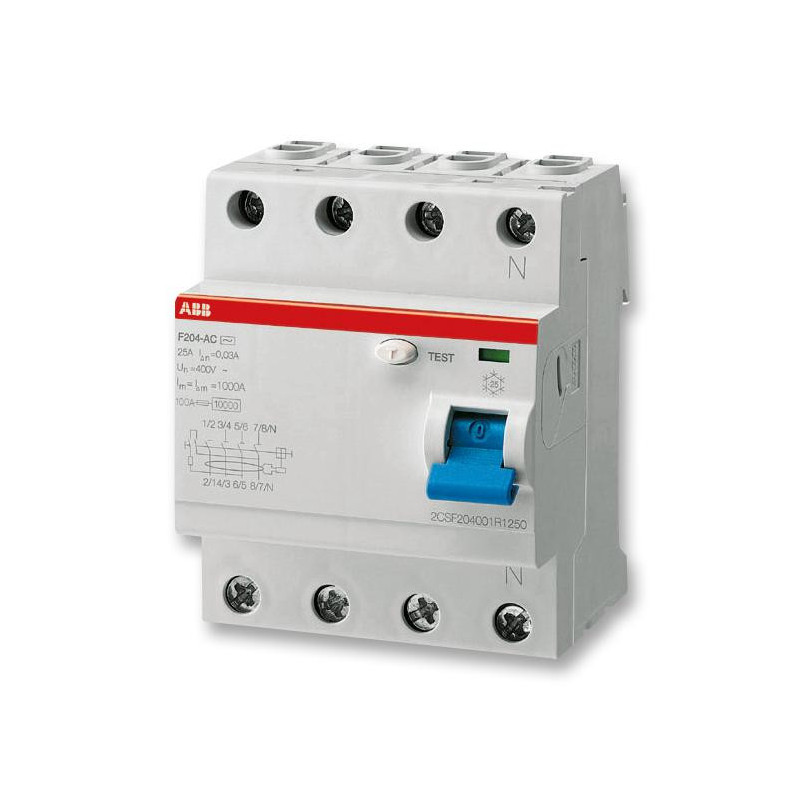 Thermal Magnetic Circuit Breaker  Residual Current  63 A  4 Pole  DIN Rail