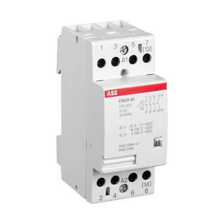 Contactor  9 A  DIN Rail  400 VAC  4NO  4 Pole  4 kW