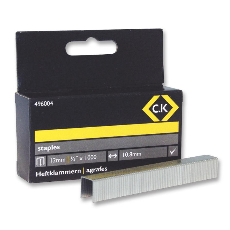 CK Tools (496004) Pack of 1000 Heavy Duty 10.5 x 12mm Staples