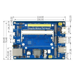 Waveshare Raspberry Pi Mother board - Supports CM3 / CM3L / CM3+ / CM3+L