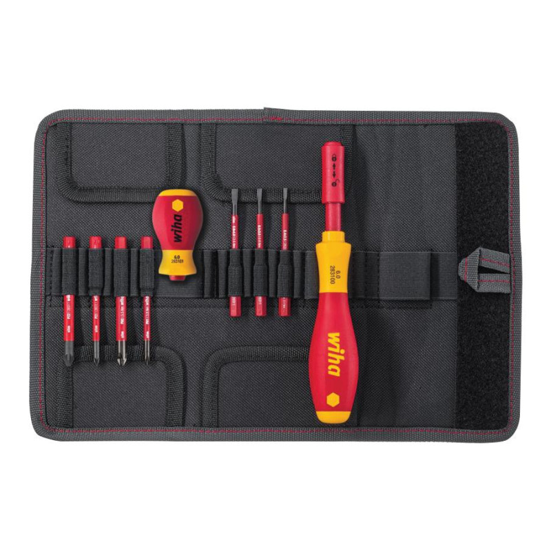 Wiha (41233) Screwdriver Set  Slotted  Pozidrive  9 Pieces