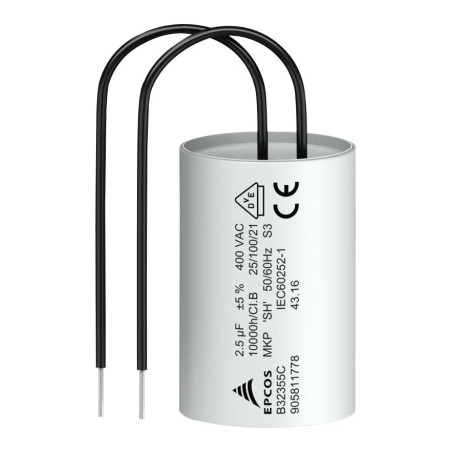 Epcos (B32355C4305J015) Motor Run Capacitor  Metallized PP  Can  3 F