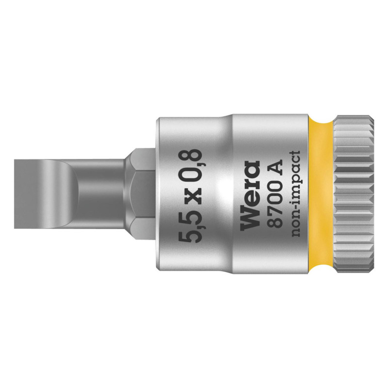Wera (8700 0.8MM) Hex Driver Bit  Slotted  0.8mm x 5.5mm  28mm