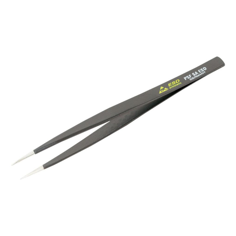 Wiha (44523) Tweezer  ESD  Straight  Round  Stainless Steel  125 mm