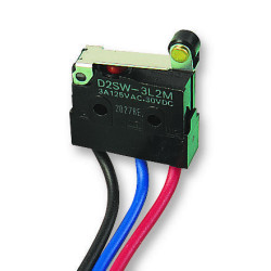 Omron (D2SW-3L2M) Microswitch  Snap Action  Roller Lever