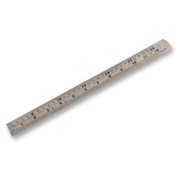 Duratool  Ruler  Stainless Steel - Double Sided for Imperial/Metric - D00246