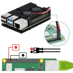 DFRobot FIT0715 Armor Case With Dual Fans(2510) for Raspberry Pi 4