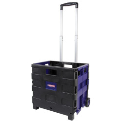 Duratool D01419 Folding Trolley, 4 x Rubber Casters, Lightweight