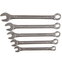 Duratool D02320 Spanner Set, Combination, Chrome Vanadium Steel