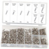 Duratool (D01886) Assorted Head Screw Set  Flat  Oval & Pan  Imperial