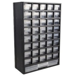 Duratool D00465 Storage Cabinet, Wall Mount, 40 Compartments