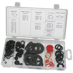 Duratool D01890 Tap Washer Set, Assorted, O-Rings, Washers & C-Clips