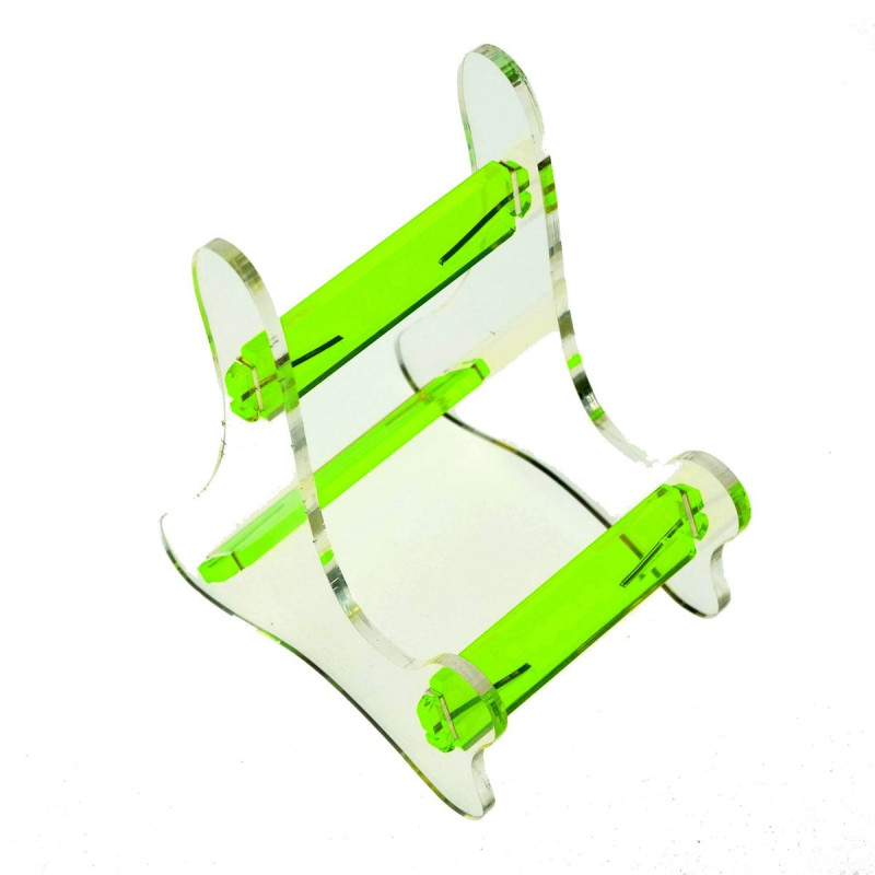 Acrylic Transparent Portable Phone Stand/Card Holder - Green