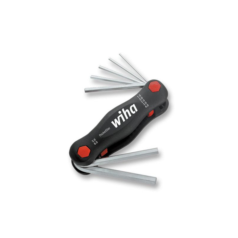 Wiha (23035) Hex Key Set  Fold-Out Holder  7 Pieces