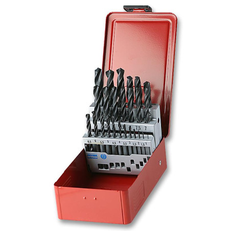 Ruko (214215) Drill Bit Set  Twist Drill  1mm-13mm  Steel Case 25pcs