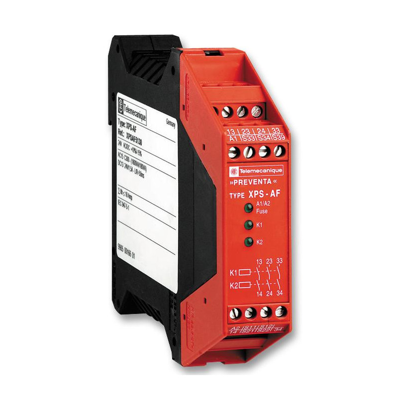 Schnieder  Safety Relay  24 V  3PST-NO  XPSAF Series  DIN Rail  1.5 A