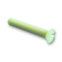 Duratool  Screw - Flat Head Slotted - M3 - Nylon 6.6 - 10 mm Length - 121030010