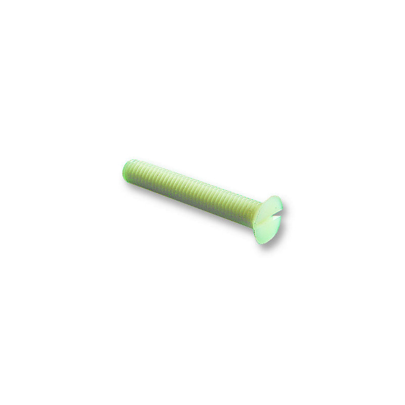 Duratool  Screw - Flat Head Slotted - M3 - Nylon 6.6 - 10 mm Length - 121030010