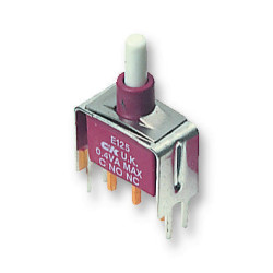 C&K Components (E125SD1V3BE) Pushbutton Switch  E020  SPDT  On-(On)