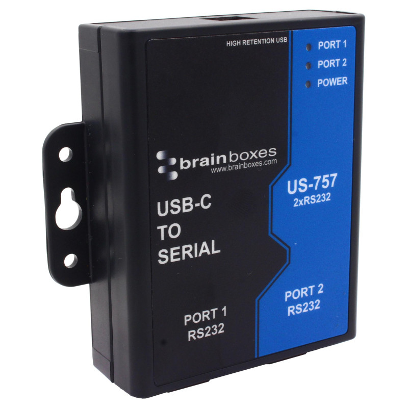 Brainboxes (US-757) Converter, USB Type C to External RS232 Serial