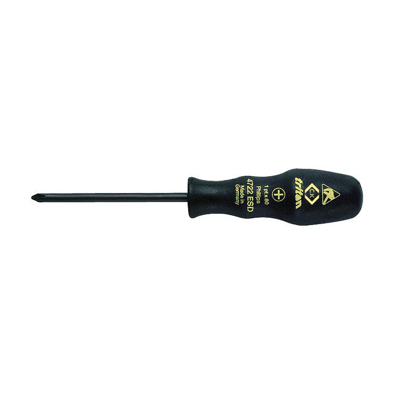 CK Tools (T4722ESD 2) Phillips Screwdriver, ESD,  2 Tip, 100mm Blade