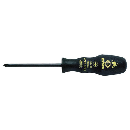 CK Tools (T4722ESD 2) Phillips Screwdriver, ESD,  2 Tip, 100mm Blade