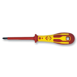 CK Tools (T49142-2) Phillips Screwdriver, VDE,  2 Tip, 100 mm Blade Length