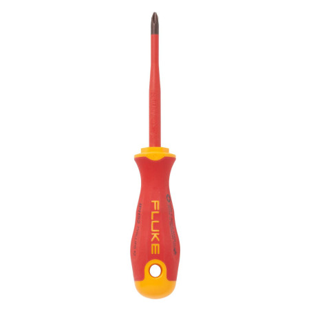 Fluke (IPHS2) Phillips Screwdriver, Insulated,  2 Tip, 100 mm Blade