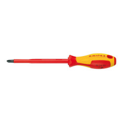 Knipex (98 24 00) Phillips Screwdriver, VDE,  0 Tip, 60mm Blade Length