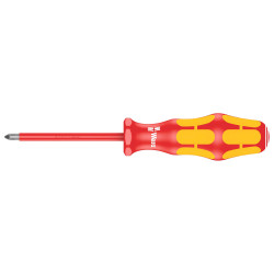 Wera (6152) Phillips Screwdriver, VDE,  1 Tip, 80 mm Blade Length