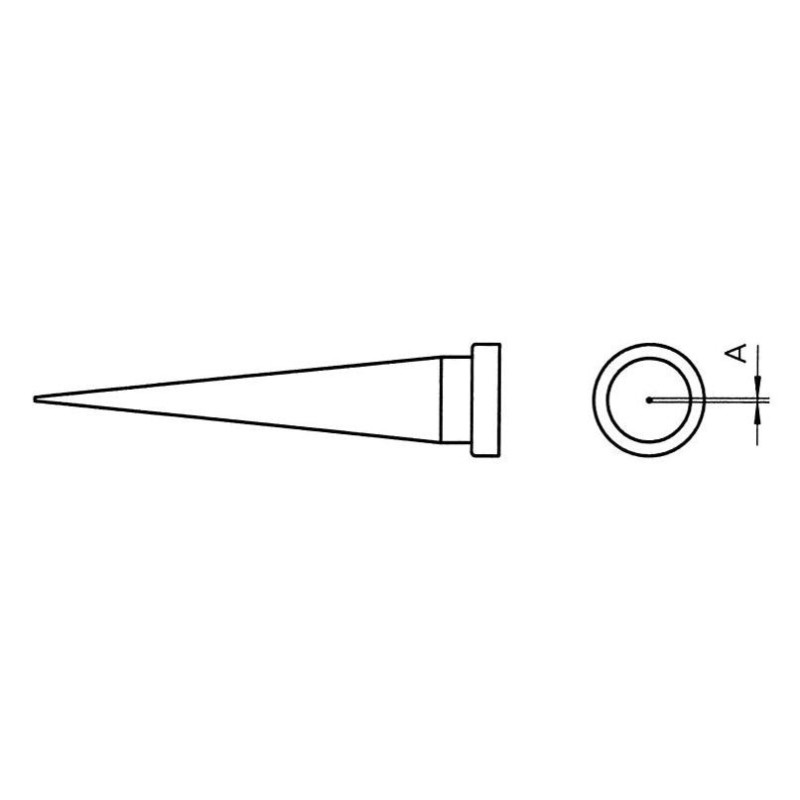 Weller (LT S) Soldering Iron Tip, Conical, Long, 0.4 mm