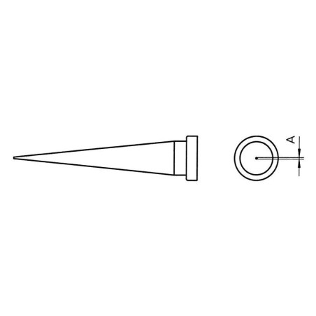 Weller (LT S) Soldering Iron Tip, Conical, Long, 0.4 mm