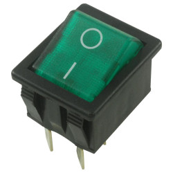 Arcoelectric (C1353AT0/1GRN) Rocker Switch  Off-On  DPST  Illuminated