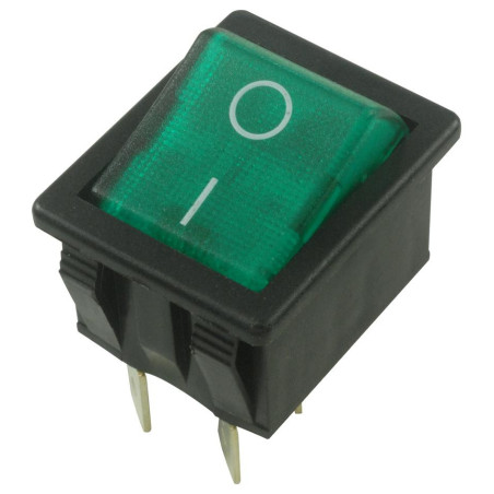 Arcoelectric (C1353AT0/1GRN) Rocker Switch  Off-On  DPST  Illuminated