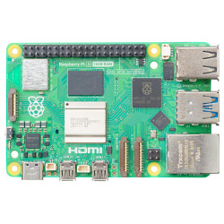 RASPBERRY-PI (RPI5-16GB-SINGLE) Raspberry Pi 5 Board, 2.4GHz, 16GB, 64-bit ARM Cortex-A76, 4 Cores, BCM2712, 40-Pin GPIO 4623090