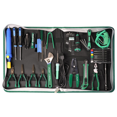 PROSKIT INDUSTRIES ( PK-2002B) Technician Tool Kit, 385 mm x 300 mm x 55 mm, 220 V, EU 3922474