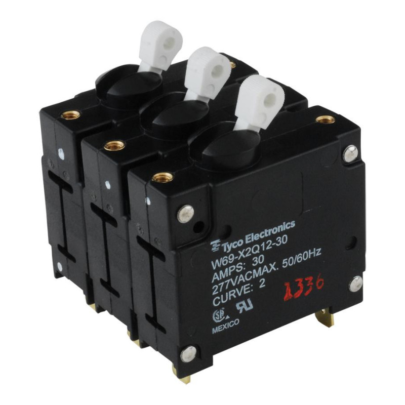 TE Connectivity  Circuit Breaker  Hydromagnetic  3P  277V  30A
