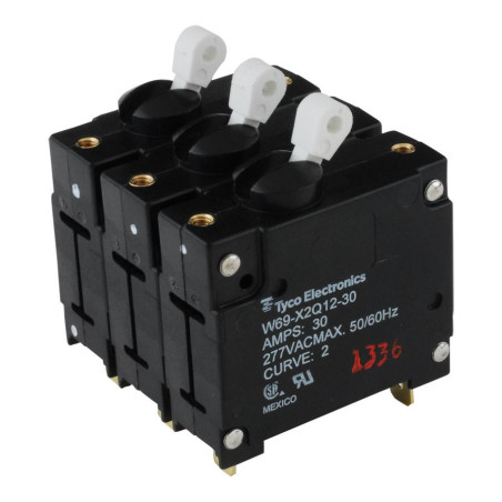 TE Connectivity  Circuit Breaker  Hydromagnetic  3P  277V  30A