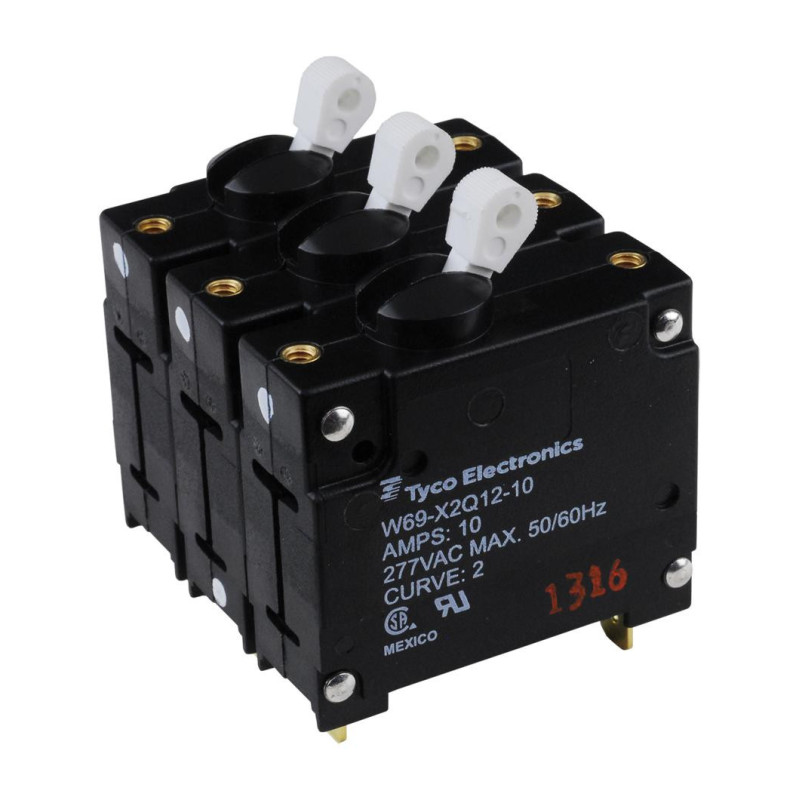 Carling Technologies  Mag Hydraulic CKT Breaker  3P  10A  277V