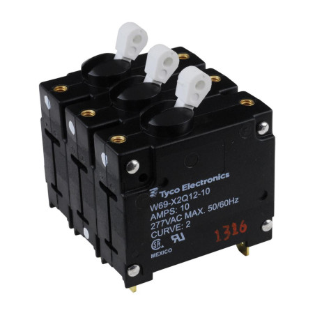 Carling Technologies  Mag Hydraulic CKT Breaker  3P  10A  277V