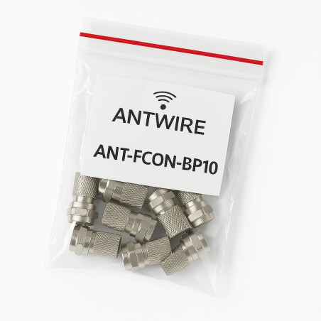 Antwire (FCO-001) F Type Connector For Coaxial Cable, Pack of 10
