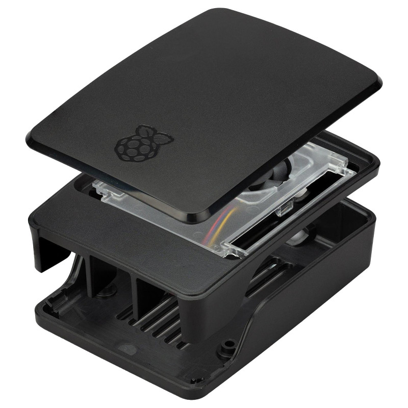 Raspberry Pi 5 official blackper grey case with fan and heatsink 4263048-1