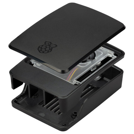 Raspberry Pi 5 official blackper grey case with fan and heatsink 4263048-1