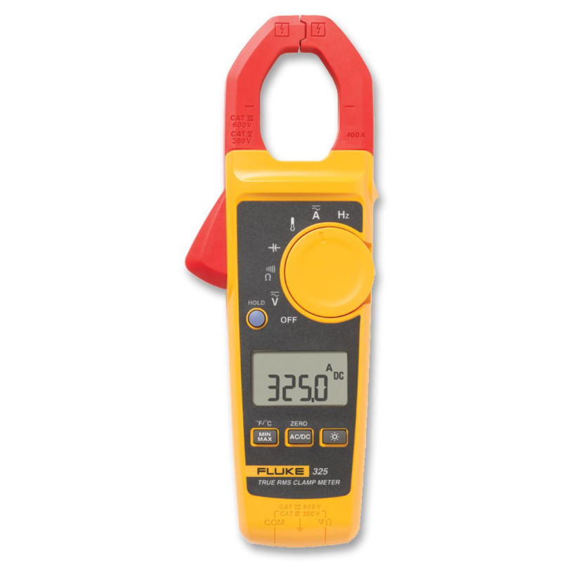 FLUKE (FLUKE 325) Clamp Meter, True RMS, 400 A AC, 600 V DC, 30 mm Jaw Opening Max.
