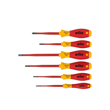 Wiha 36558 Screwdriver Set  VDE  Torx  T8   T25  SoftFinish  6 Piece 3015036