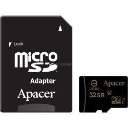 Apacer AP32GMCSH10U5 R Flash Memory Card  MicroSDXC Card  UHS 1  Class 10 AP32GMCSH10U5-R