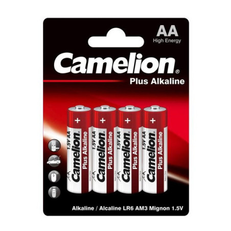 LR6 BP4 CAMELION LR6 BP4 AA Size Battery 1.5V Super Alkaline 4 per Pack LR6-BP4