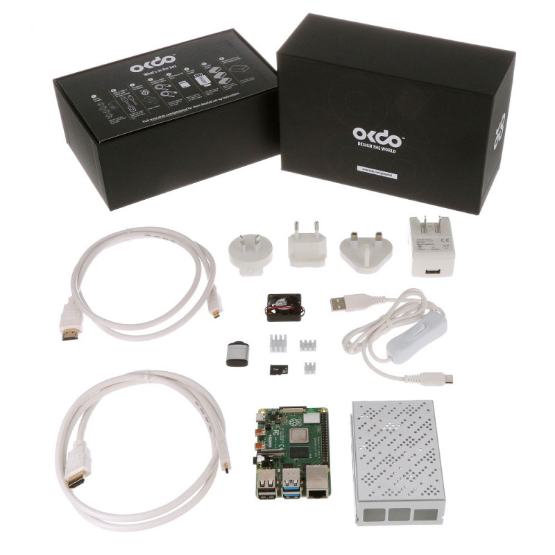 Okdo Raspberry Pi 4 Model B Starter Kit   4Gig Version RS2020644