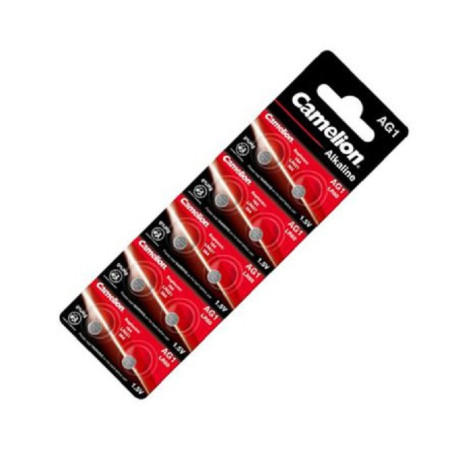 CAMELION AG1 BP10(0%Hg) Coin Battery SOX 1.5V 13mA 6.6x2.15 10P per Card AG1-BP10(0%Hg)